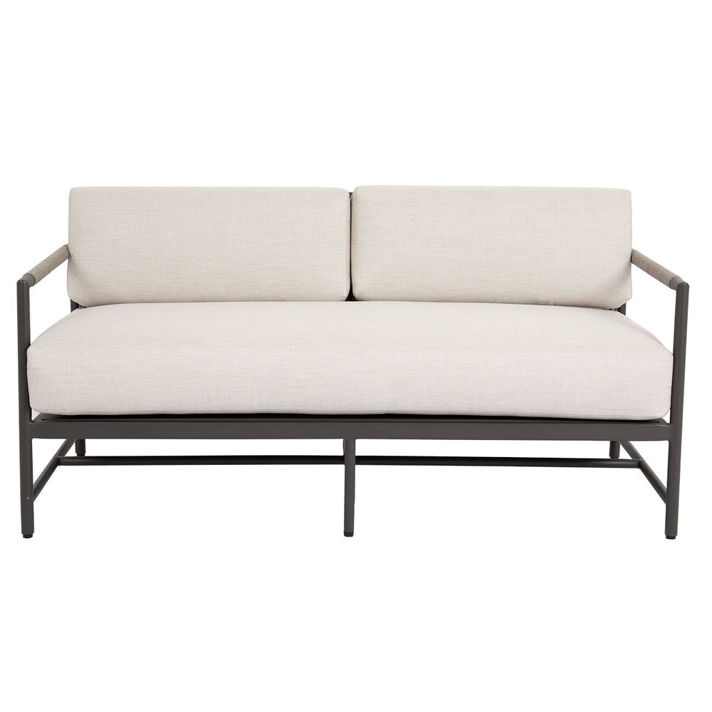 Outdoor Sofas and Sectionals Pietra Loveseat in Echo Ash, No Welt