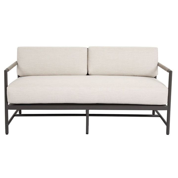 Outdoor Sofas and Sectionals Pietra Loveseat in Echo Ash, No Welt