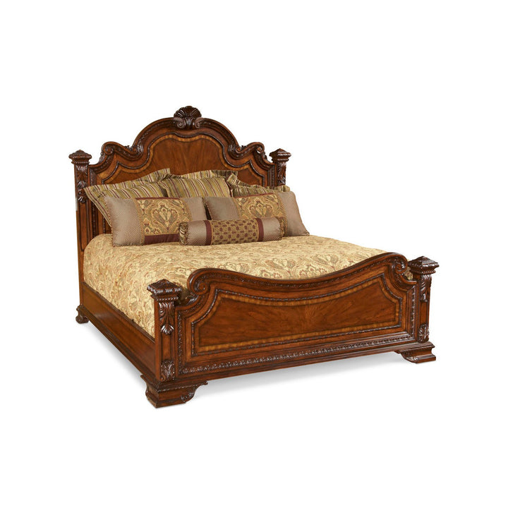 Old World Queen Estate Bed - Brown