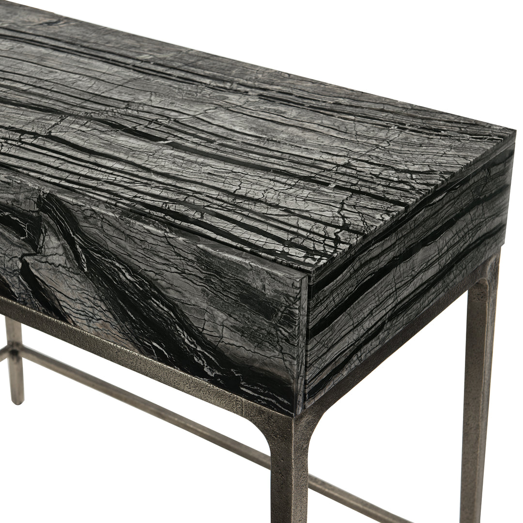 Linea Black Marble Nightstand