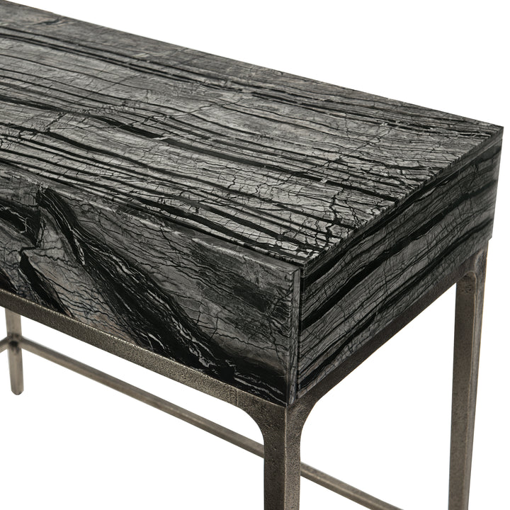 Linea Black Marble Nightstand