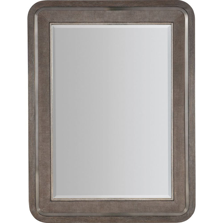 Wall Mirrors Modern Mood Raffia Landscape Mirror - Dark Wood