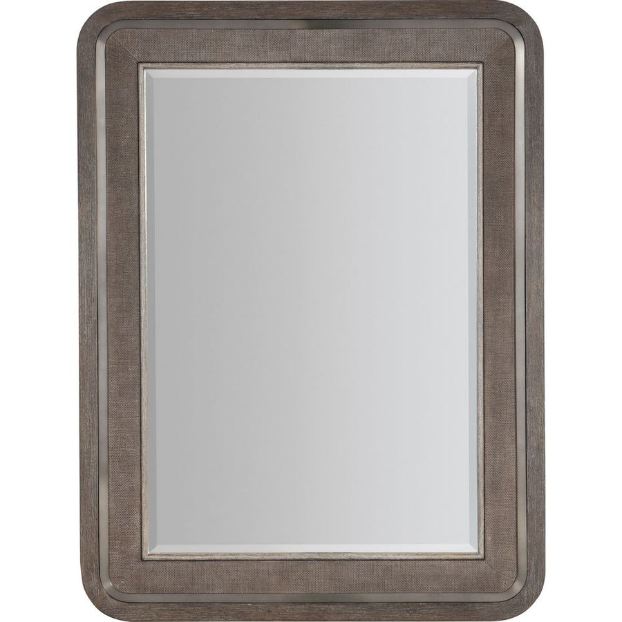 Wall Mirrors Modern Mood Raffia Landscape Mirror - Dark Wood