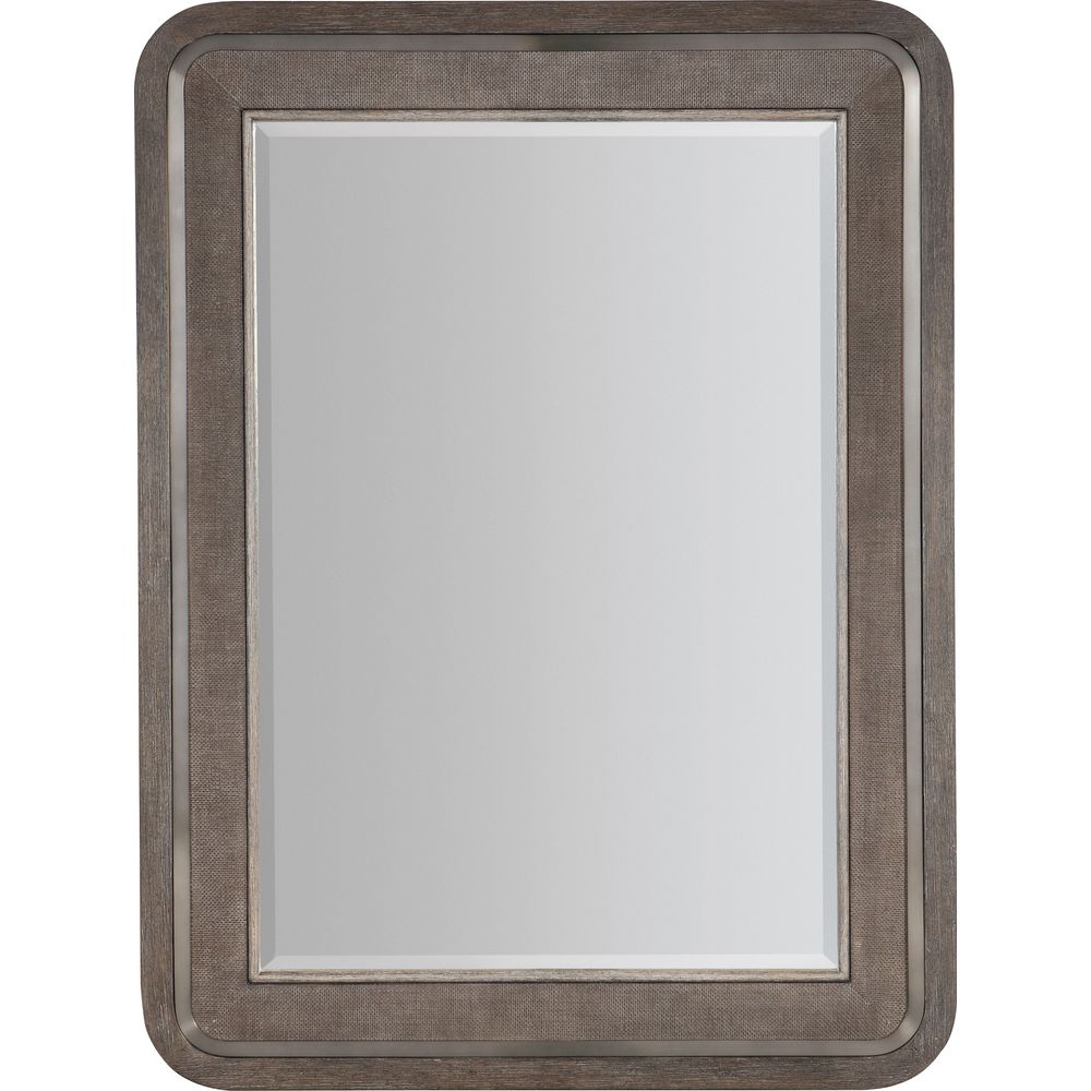 Wall Mirrors Modern Mood Raffia Landscape Mirror - Dark Wood