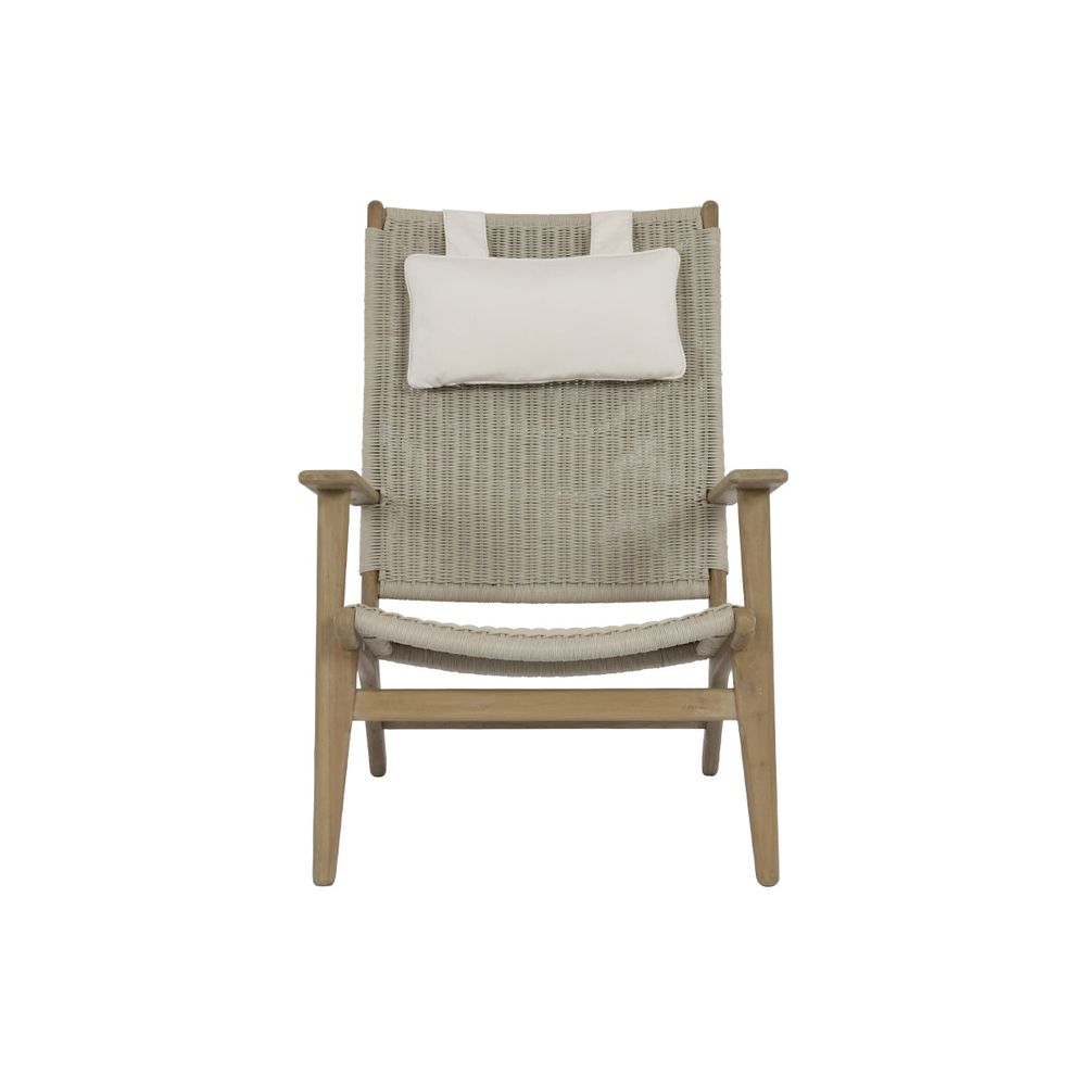 Outdoor Lounge Chairs Coastal Teak Cushionless Highback Chair
