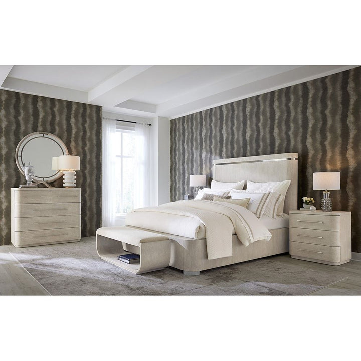 Beds Modern Mood King Panel Bed - Light Wood