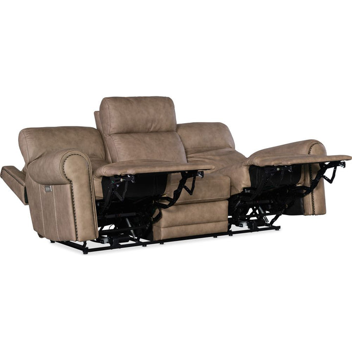 Sofas: Recliners Summit Power Sofa with Power Headrest & Lumbar - Brown