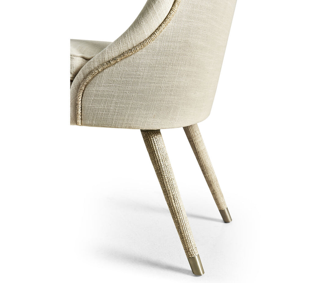 Shoal Grasscloth Host Chair