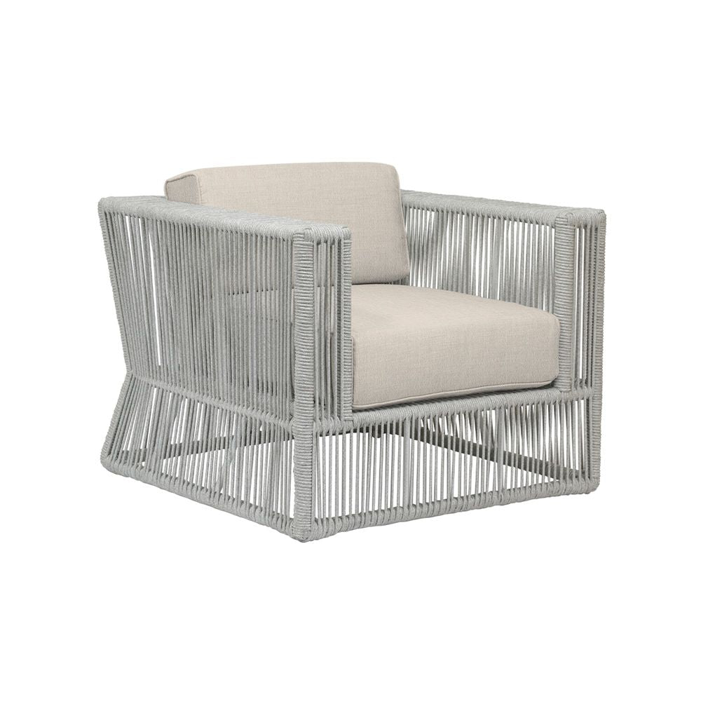 Outdoor Lounge Chairs Miami Club Chair in Echo Ash w/ Self Welt
