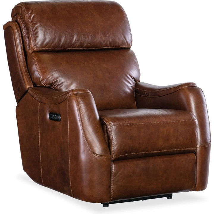 Lounge Chairs: Recliners Harlan Zero Gravity Power Recliner with Power Headrest - Brown