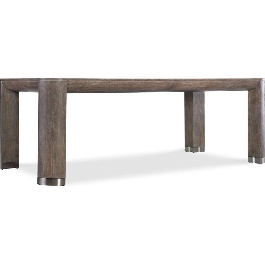 Dining Tables Modern Mood Leg Dining Table with 1-24in Leaf - Dark Wood