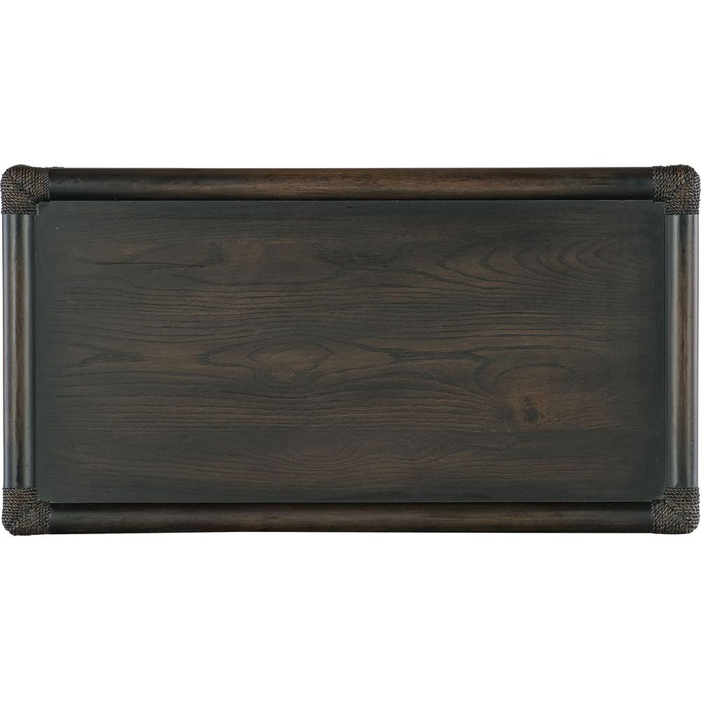 Retreat Pole Rattan Nightstand - Dark Wood