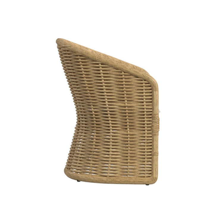 Outdoor Dining Chairs Playa Dining Chair in Soothe Pearl w/ Flange Welt