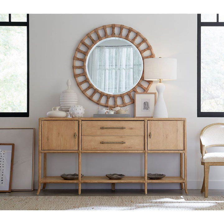 Sideboards & Credenzas Solace Pole Rattan Sideboard - Light Wood