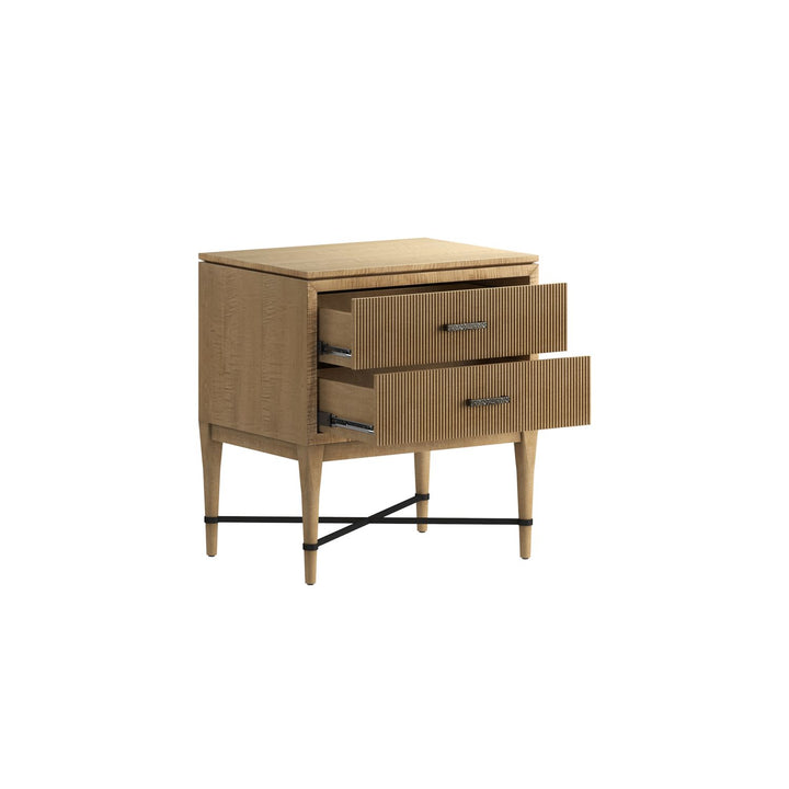 Loft Reeded Nightstand — Natural Maple