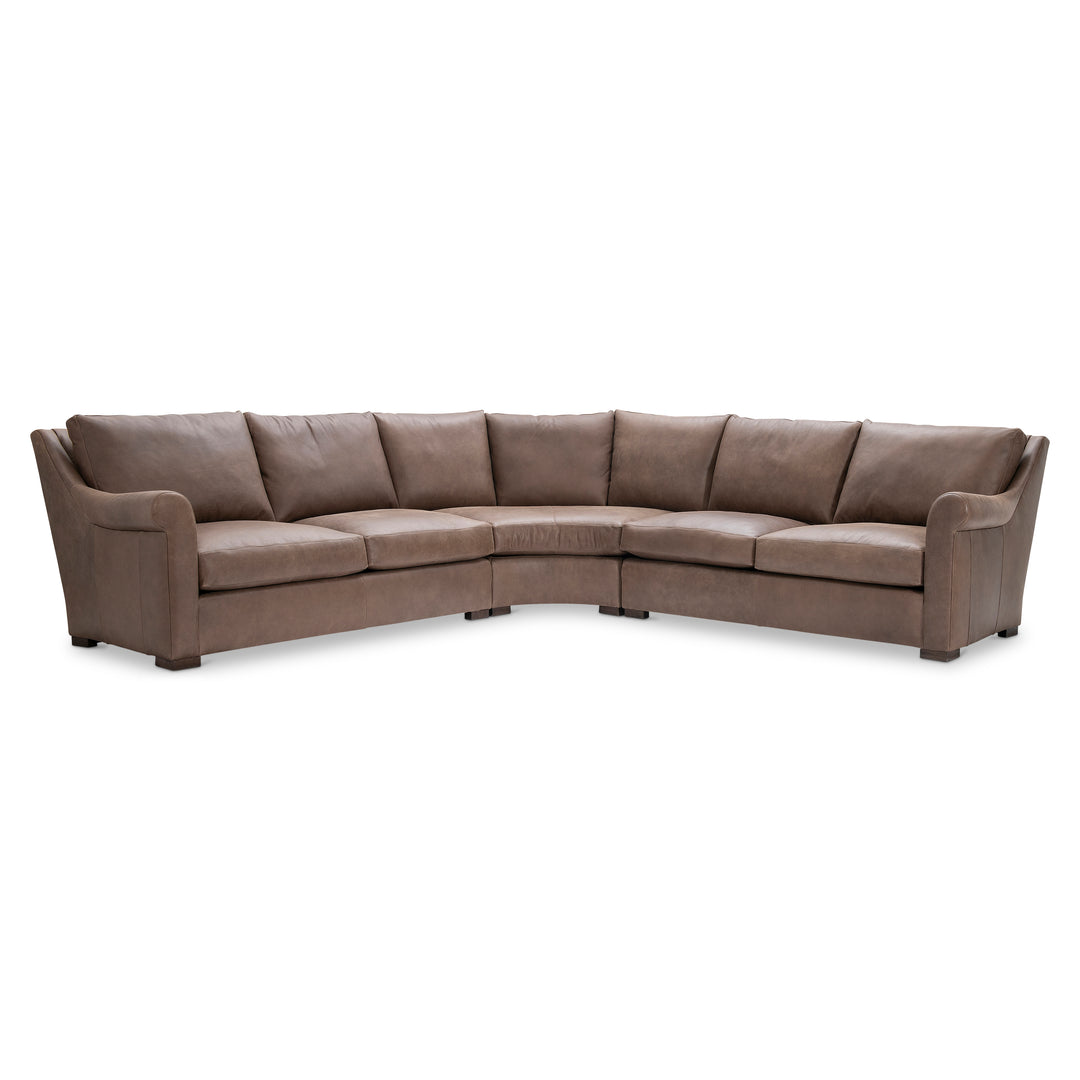 Keirnan 3-Piece Leather Sectional
