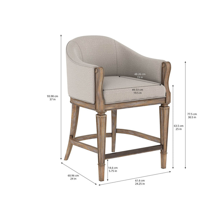 Architrave Counter Stool - Brown