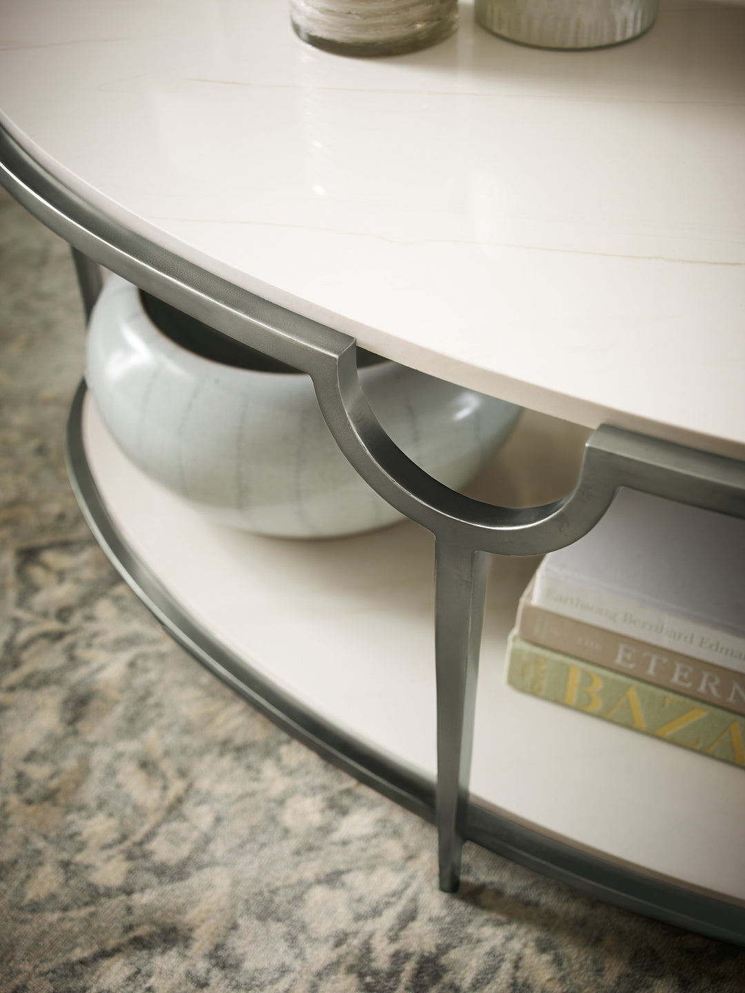 Morello Oval Metal Cocktail Table
