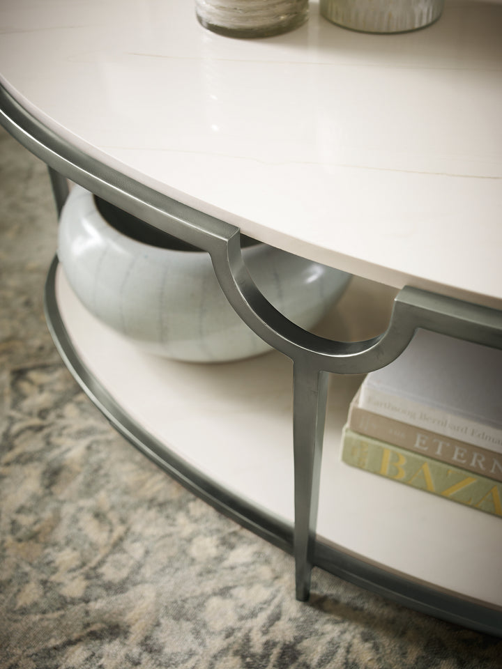 Morello Oval Metal Cocktail Table