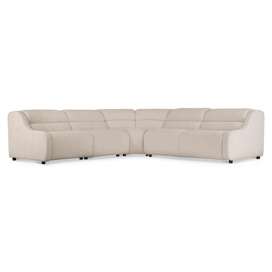 Gio Fabric 5 Piece Power Motion Sectional Recliner