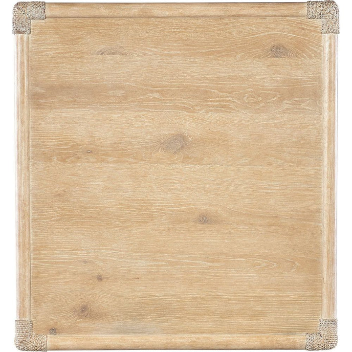 Retreat Pole Rattan End Table - Light Wood