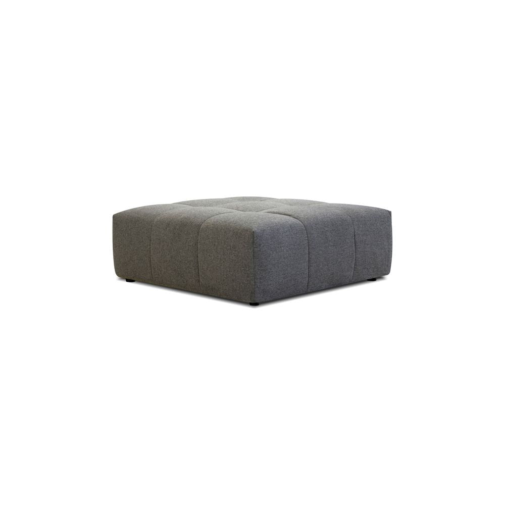 Mallow Ottoman Smoke Grey Chenille Fabric