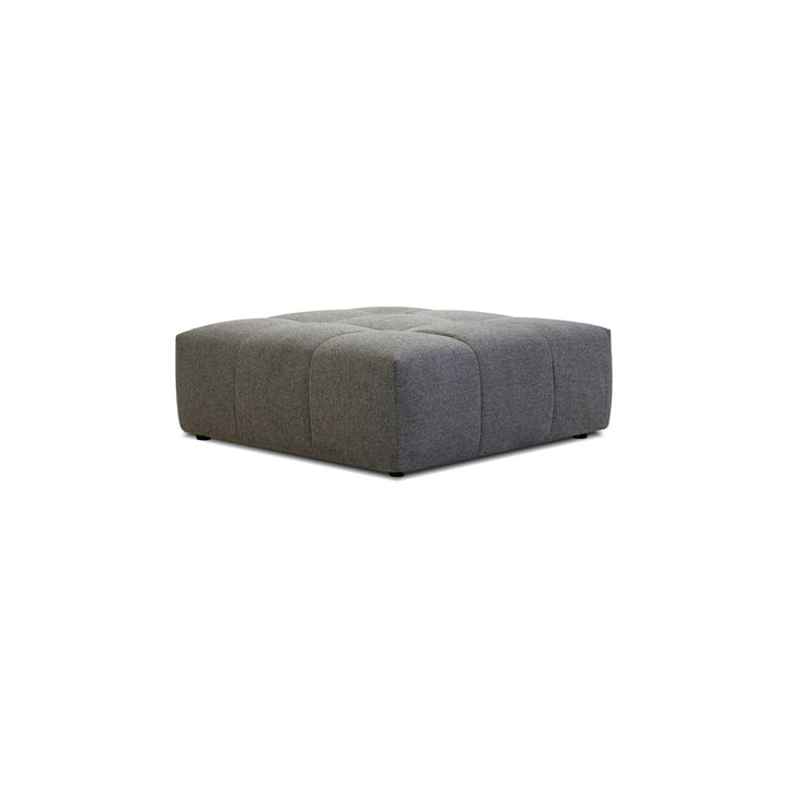 Mallow Ottoman Smoke Grey Chenille Fabric