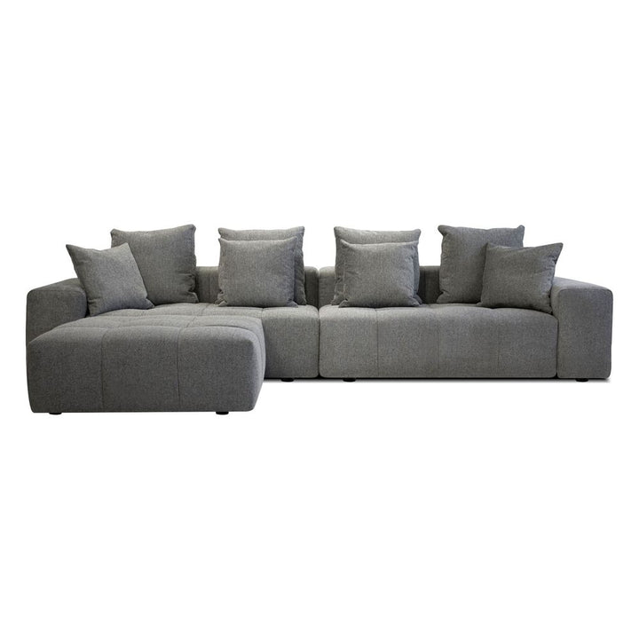 Stools & Ottomans Mallow Ottoman Smoke Grey Chenille Fabric