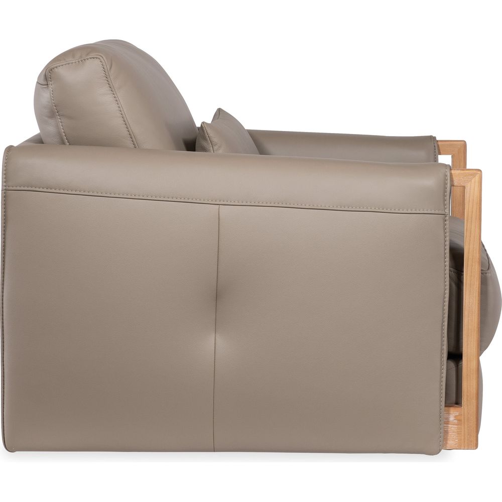 Meridian Leather Swivel Chair - Grey