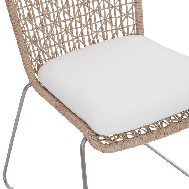 Carmel Outdoor Side Chair with Seat Pad - Quick Ship