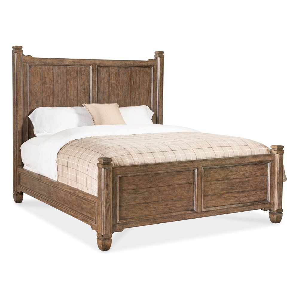 Beds Heritage California King Panel Bed - Medium Wood