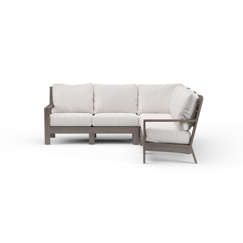 Outdoor Sofas and Sectionals Laguna Sectional in Canvas Flax, No Welt