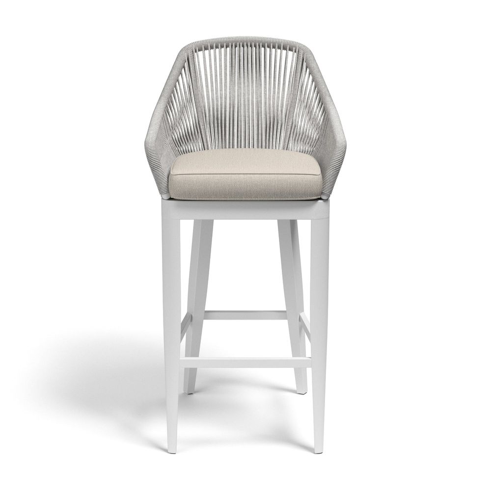 Outdoor Bar Stools Miami Barstool in Echo Ash w/ Self Welt