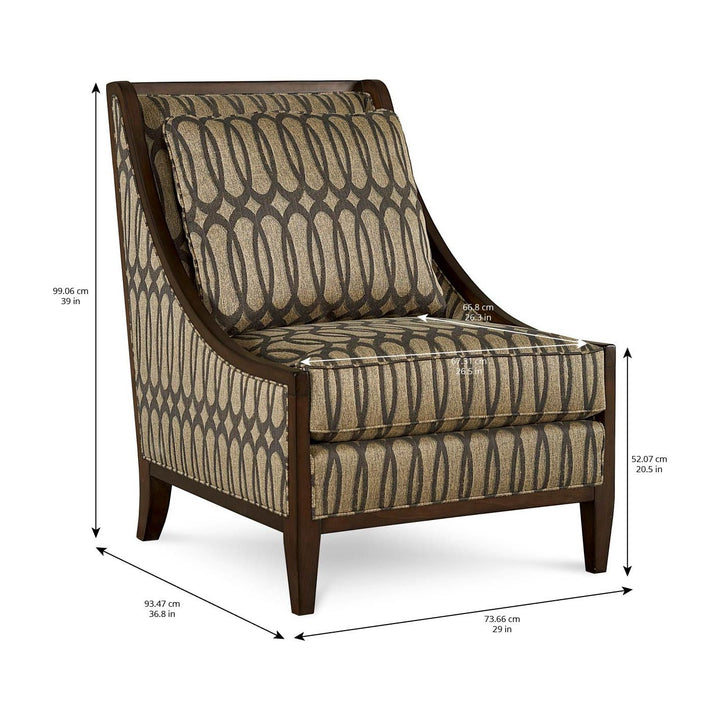 Harper Mineral Accent Chair - Gold, Brown