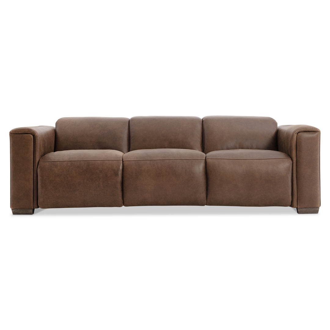 Billings Leather Power Motion Sofa Recliner