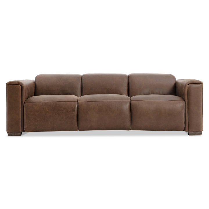 Billings Leather Power Motion Sofa Recliner