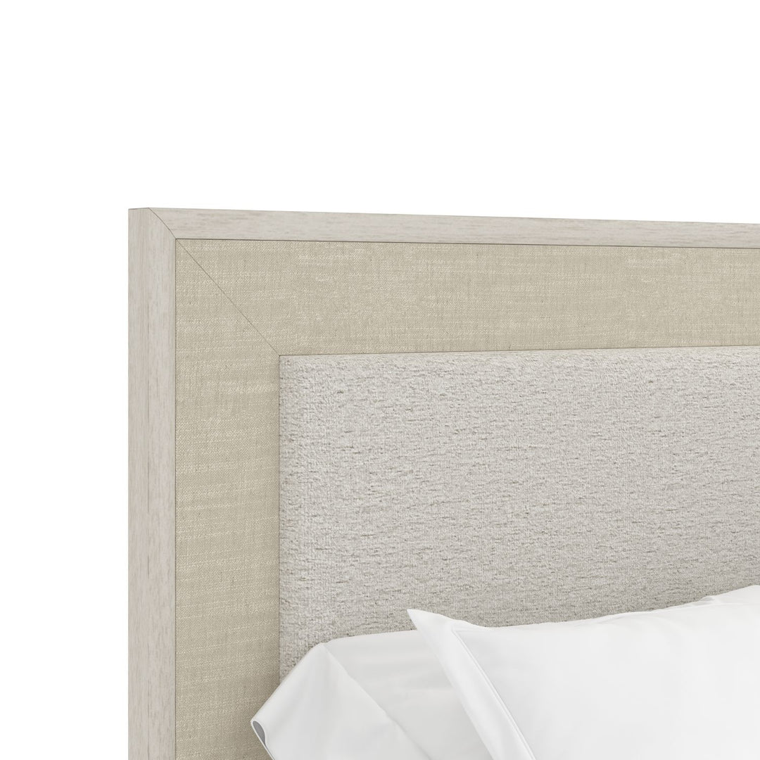 Cotiere Queen Upholstered Panel Bed — Linen