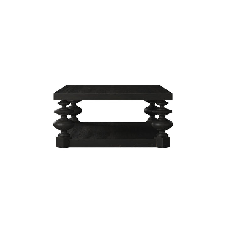 Atrium Coffee Table — hand rubbed black with undertones of brown