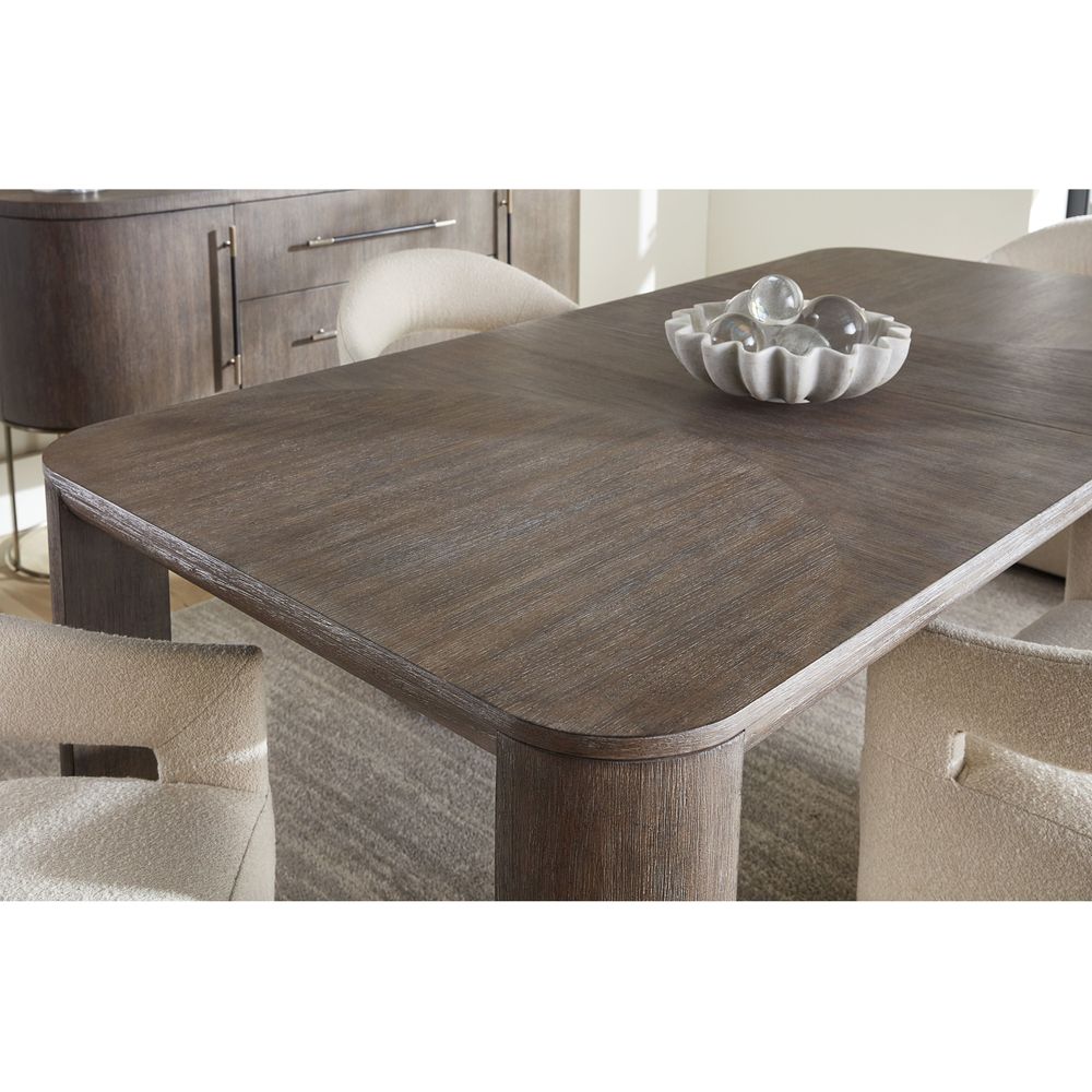 Dining Tables Modern Mood Leg Dining Table with 1-24in Leaf - Dark Wood