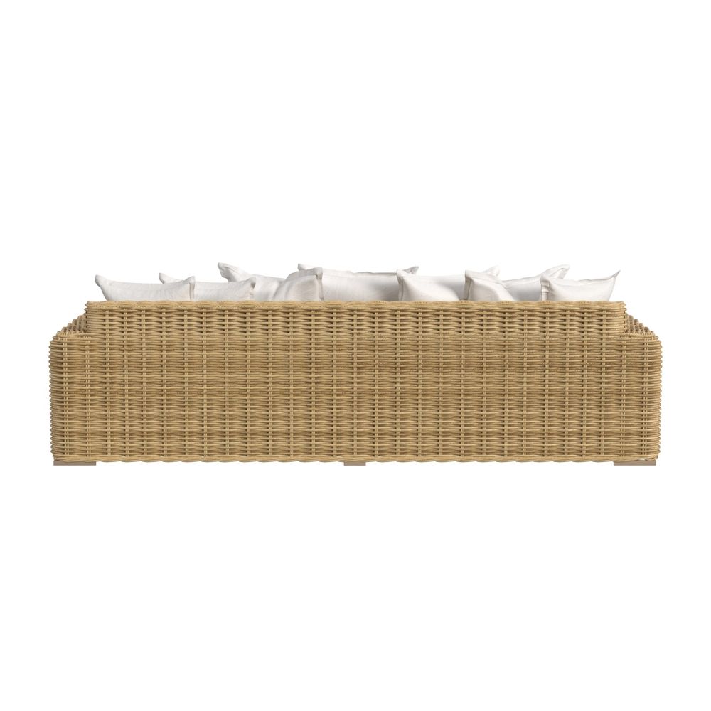 Outdoor Sofas and Sectionals Playa Sofa in Soothe Pearl w/ Flange Welt