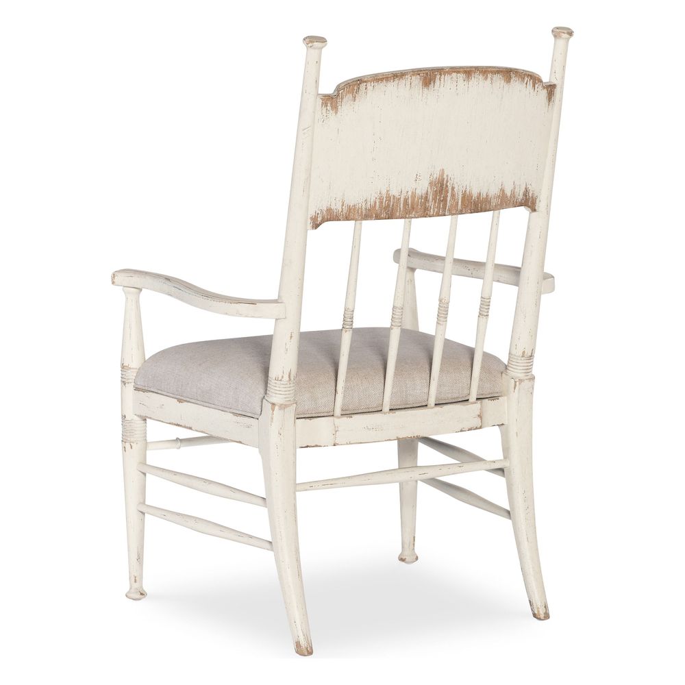 Heritage Upholstered Seat Arm Chair - Whites