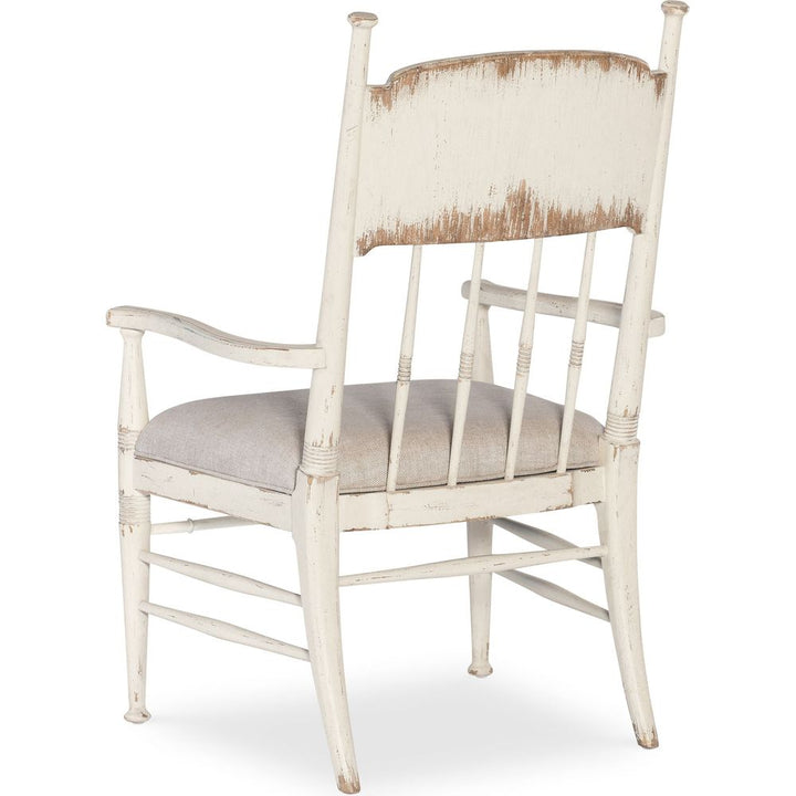 Americana Upholstered Seat Arm Chair - Whites