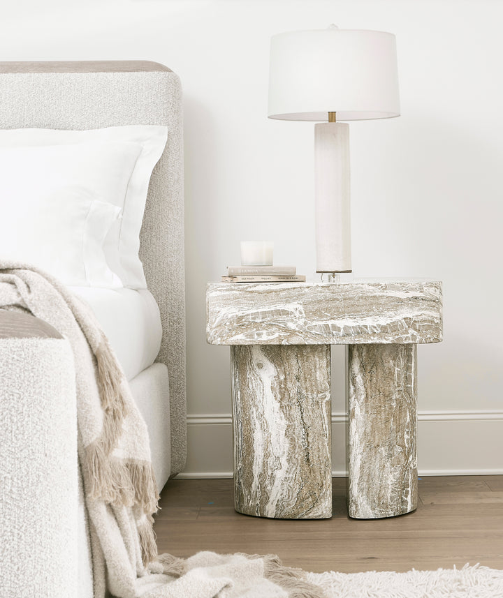 Arcadia Faux Stone Nightstand