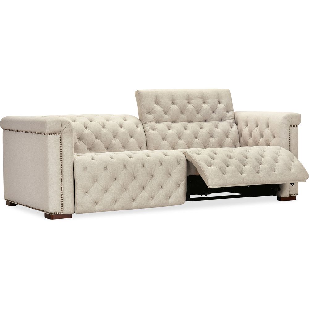 Sofas: Recliners Savion Deux LAF/RAF 2 over 2 Sofa with Power Recliners and Power Headrests - Beige