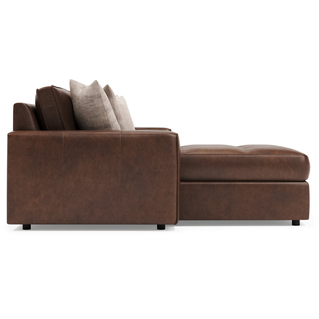 Nest 2-Piece Left Facing Leather Sectional