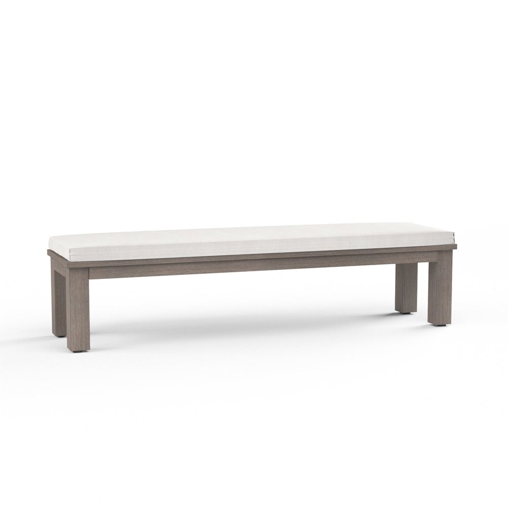 Outdoor Benches Laguna Dining Bench in Canvas Flax, No Welt