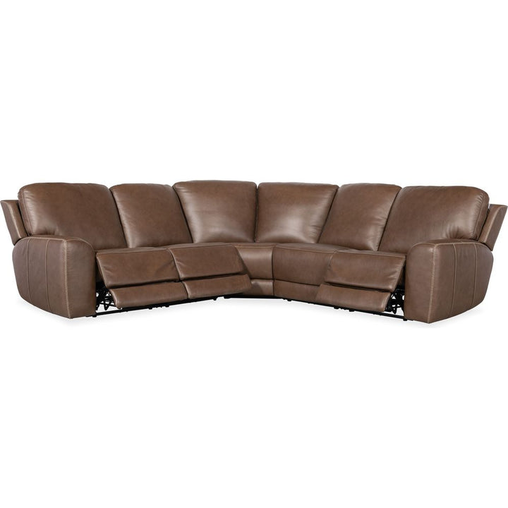 Torres 5 Piece Sectional with Power Recline & Power Headrest (Configuration 2) - Dark Brown