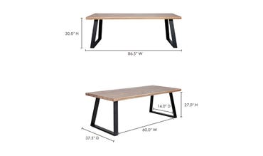 Mila Rectangular Dining Table-Moes-MOE-YC-1001-24-Dining Tables-9-France and Son