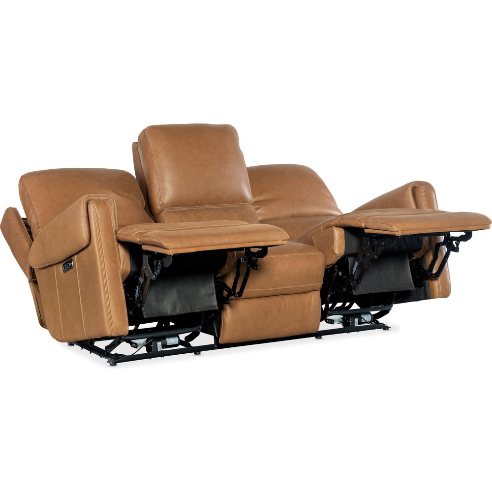 Sofas: Recliners Bishop Sofa with Power Recline & Power Headrest - Brown