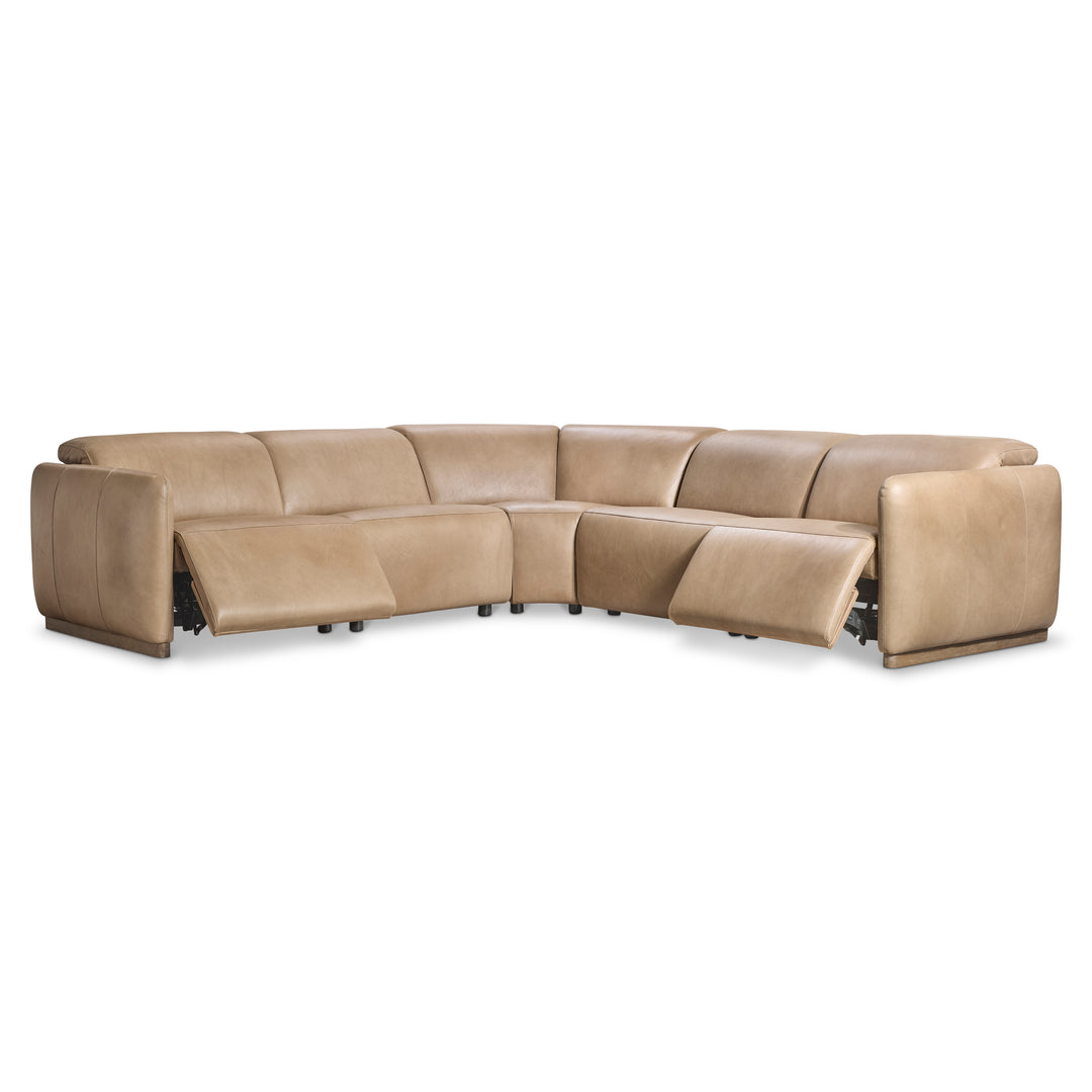Alta 5-Piece Leather Power Motion Sectional Recliner